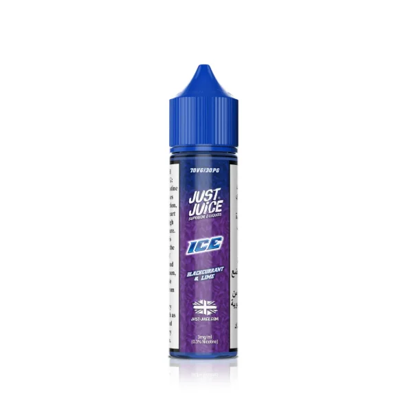 Just Juice Ice Blackcurrant & Lime Freebase E-liquids in Dubai,UAE