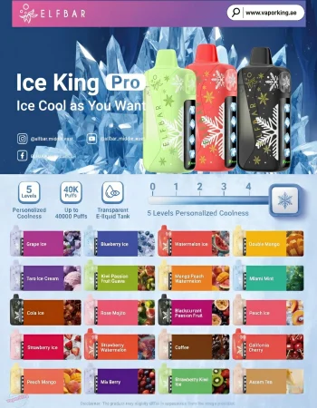 ELFBAR Ice King Pro 40000 Puffs 50mg Nicotine Ice control disposable vape