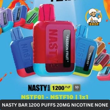 nasty bar 1200 puffs 20MG nicotine none rechargeable vape